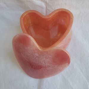 Handmade Marbled Rose Gold Resin Heart Box